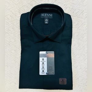 ALFANI Dress shirt | Men’s shirt in black | long sleeves, slim fit| size M